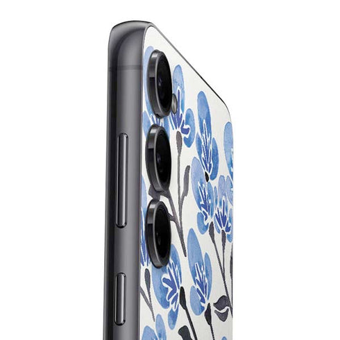 Blue Cherry Blossoms by Cat Coq Galaxy S25 Skin